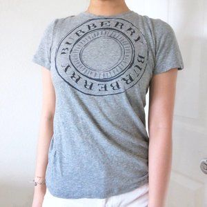 authentic burberry grey circle logo shirt